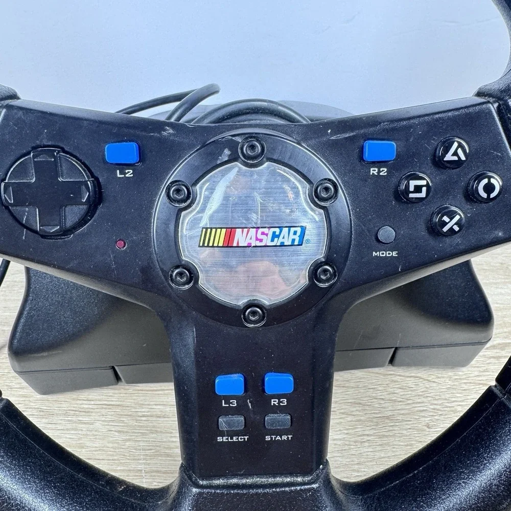 Logitech NASCAR Racing Wheel Controller Black Untested Vintage Gaming Wheel